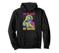 Holy Humor Ask Me About My Savior Fun Men Christian Faith Sweat à Capuche