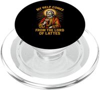Holy Humour Lord of Lattes Fun Womans Christian Faith PopSockets PopGrip pour MagSafe