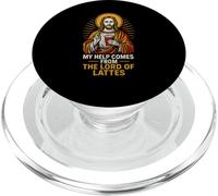 Holy Humour Lord of Lattes Fun Womans Christian Faith PopSockets PopGrip pour MagSafe