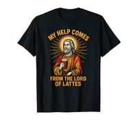 Holy Humour Lord of Lattes Fun Womans Christian Faith T-Shirt