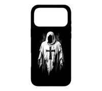 Holy Knight Robe Gothique à Capuche en Lambeaux avec Croix Coque pour iPhone 17 Pro Max