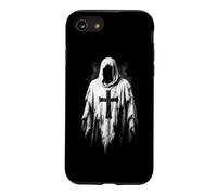 Holy Knight Robe Gothique à Capuche en Lambeaux avec Croix Coque pour iPhone SE (2020) / 7/8