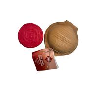 Holy Lama Naturals 'Root' Chakra Savon végétalien naturel fait à la main - Barre solide en coquille de palmier d'areca durable, 1 savon rond pour les mains et le corps (100 g)