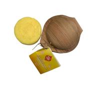 Holy Lama Naturals Savon végétalien naturel « Solar Plexus » Chakra fait à la main - Barre solide présentée dans un étui durable fait à la main, 1 savon rond pour les mains et le corps (100 g)