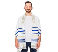 Holy Land Market Châle messianique chrétien/talit - Le Messiah Talit (183 x 55 cm) - blanc -