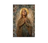 Holy Mother Flower Frame Prayer Art mural, impression photo, décoration moderne pour chambre familiale, 40 x 60 cm