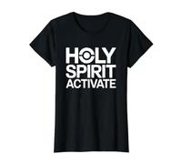 Holy Spirit Activate T-Shirt Graphique avec Valeur, Femme, Noir, S