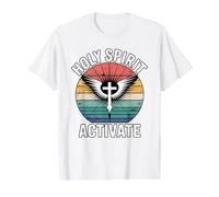 Holy Spirit Activate T-Shirt Graphique avec Valeur, Homme, Blanc, L