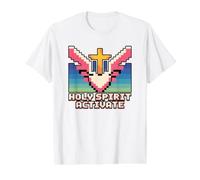 Holy Spirit Activate T-Shirt Graphique avec Valeur, Homme, Blanc, S