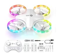 Holy Stone HS180 Mini Drone Pour Enfants Avec Lumières LED, Petit Quadcoptère RC Avec 3 Batteries 21 Min De Vol, Flips À 360°, Facile À Piloter, Cadeau D’Anniversaire Pour Garçons Et Filles 6-12 Ans