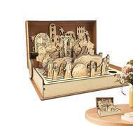 Holy Week Book - Portable Resurrection Scene, Kids Easter Crafts with Storytelling Pop-Up Art, Religious Holiday Souvenir, Spiritual Home Decor, Desktop Ornament for Faith Based Seasonal Display