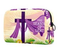 Holy Week. The Time of Carême Trousse de maquillage pour femme, trousse de toilette de voyage, grande pochette de maquillage, sac organisateur avec fermeture éclair, multicolore,