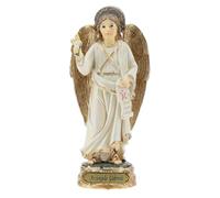 Holyart Archange Gabriel Blanc Or Statue résine 12 cm