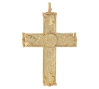 Holyart Articles évêques : croix pectorale JHS 12 x 8 cm laiton plaqué or 18 carats Pical Arte