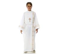 Holyart Aube Communion Deux Plis Bord Or Unisex, 135 cm (53 inc.)