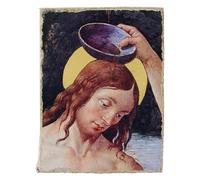 Holyart Baptême de Christ 9x12 cm Pérousin détail Bottega Tifernate Retouch