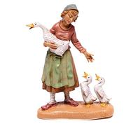Holyart Bergère avec oies Fontanini crèche 10 cm