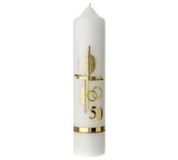 Holyart Bougie Anniversaire Noces Or 50 Ans 265x60 mm