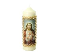 Holyart Bougie Sacré-Coeur de Jésus Ivoire 165x50 mm