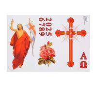 Holyart Bougies, cierges, chandelles: Auto collant cierge pascal, set A, Set A