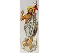Holyart Bougies, cierges, chandelles: Cierge Pascal: décalcomanie Christ ressuscité 24cm