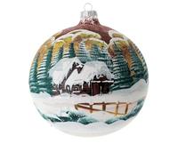 Holyart Boules de Noël: Boule en Verre 150 mm Bordeaux Paysage