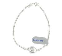 Holyart Bracelet Argent 925 Coeur ex-voto avec Flammes