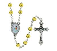 Holyart Chapelet Jubilé en Verre Ambre avec boîte à Chapelet