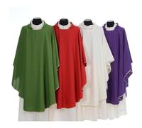 Holyart Chasubles: Chasuble liturgique simple 100% polyester, Vert