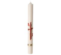 Holyart Cierge Pascal Croix Lignes dorées Alpha oméga 80x8 cm