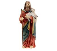 Holyart Crèche de Pâques: Santon Jésus Bon Pasteur 9 cm en résine