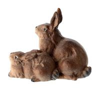 Holyart Crèche Noël Val Gardena: Groupe Lapins Bois Peint crèche Kostner 12 cm