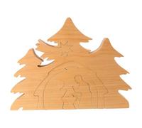 Holyart Crèche Val Gardena nativité Bois emboîtable 18x24 cm