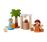 Holyart Crèches de Noël Mignon: Crèche Sevi Autour du puits 6 pièces Bois Peint 6 cm