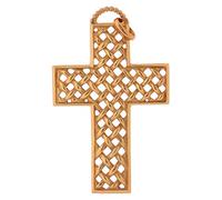 Holyart Croix pectorale tressée Argent 925 doré