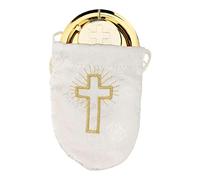 Holyart Custodes à hosties: Étui Blanc pour viatique IHS
