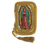 Holyart Custodes à hosties: Étui pour viatique Notre-Dame de Guadalupe Couleur Or avec Custode diam. 5 cm