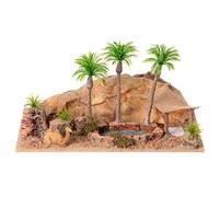 Holyart Décor désert avec Oasis et Chameau 15x30x20 cm crèche 4 cm