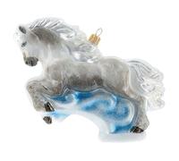 Holyart Décorations Sapin Verre soufflé: Cheval Blanc Verre soufflé Sapin de Noël