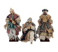 Holyart Ensemble Rois Mages Tissu et Bases en Bois 40 cm