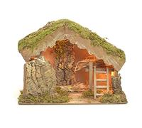 Holyart Etable éclairée pour crèche 24x33x18cm