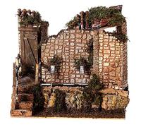 Holyart Fontaine électrique avec escalier et Porte pour crèche 10-12 cm 20x20x15 cm