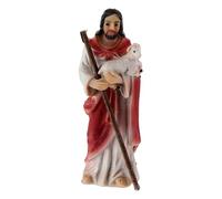 Holyart Jésus Bon Pasteur 5 cm Crèche de Pâques en résine Peinte