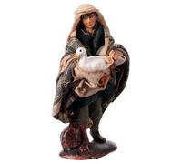Holyart Jeune Fermier avec oie pour crèche napolitaine avec santons de 8 cm