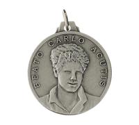 Holyart Médaille 32 mm Bienheureux Carlo Acutis et Saint François en Laiton