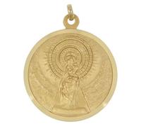 Holyart Médaille 32 mm Vierge du Pilier et Basilique Laiton doré