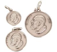 Holyart Médaille Padre Pio 925, 12 mm (0.47 inc.)
