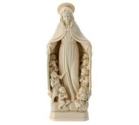 Holyart Notre-Dame de Toute Protection Bois Val Gardena Naturel, 10 cm (3.94 inc.)