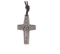 Holyart Pendentif croix: Collier croix Pape François 2,8x1,8 cm corde