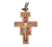 Holyart Pendentif croix: Pendentif croix Saint Damien avec impression